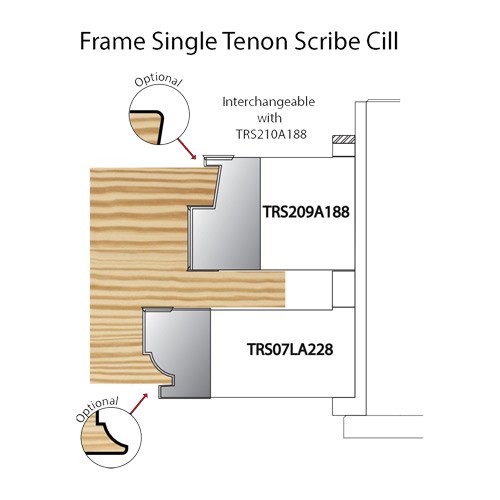Whitehill HP Flush Frame Single Tenon Scribe Cill