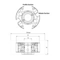 96 x 40 mm Rebate/Profile Combi Head Alternative Image