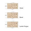 Profiled Kitchen Door Set (Ovolo, Lambs Tongue & Bevel) Alternative Image