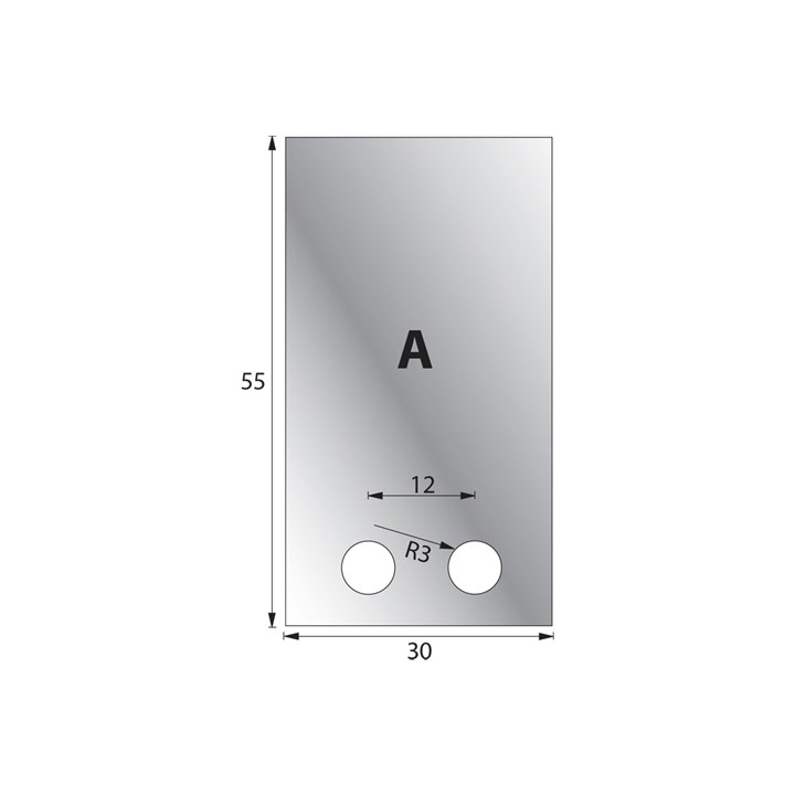 28.25 x 54 x 4 mm A Limiter Blank HSS