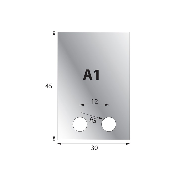 30 x 45 x 4 mm A1 Blank HSS