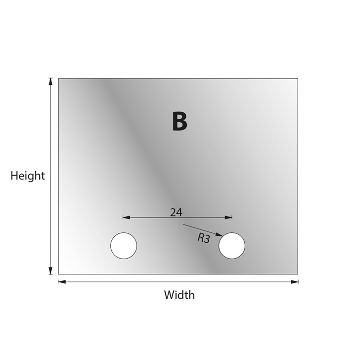53 x 44 x 4 mm B Limiter Blank HSS