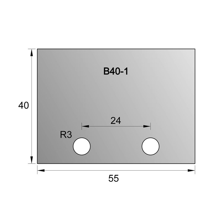 55 x 40 x 4 mm B40-1 Blank HSS