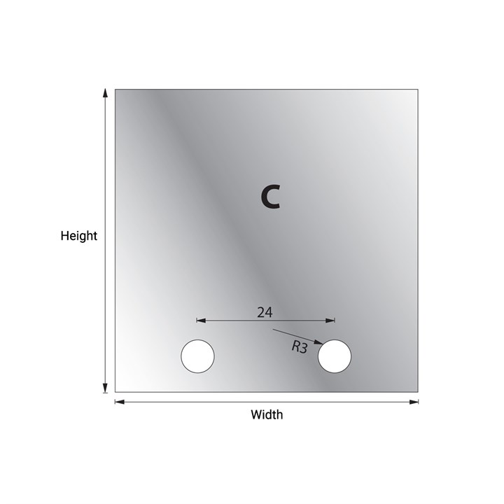 53 x 54 x 4 mm C Limiter Blank HSS