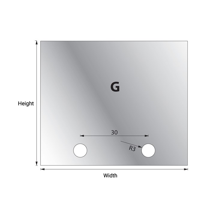 65 x 55 x 6 mm G Blank HSS