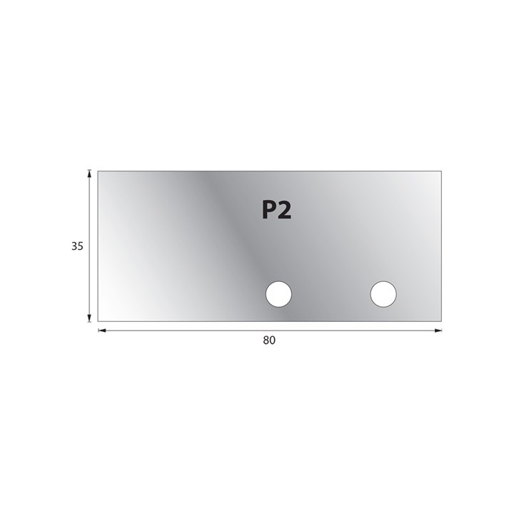 80 x 35 x 4 mm P2 Blank HSS