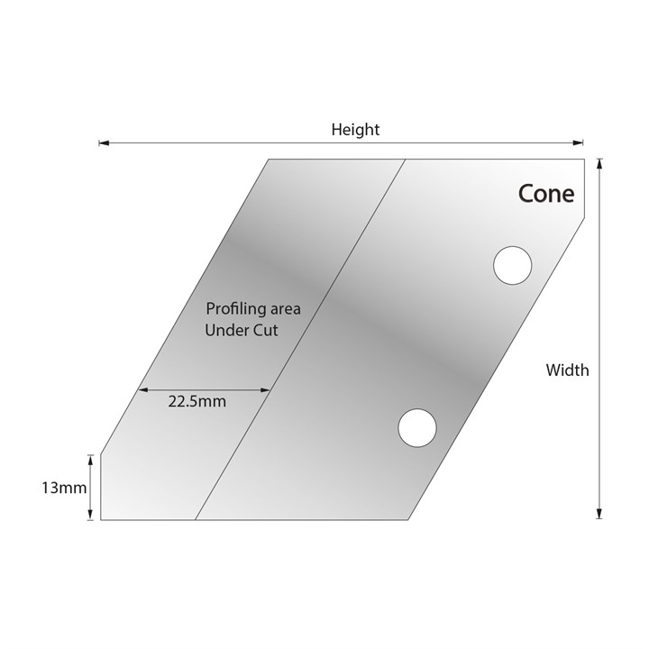 58 x 79 x 4 mm Cone Limiter Blank HSS
