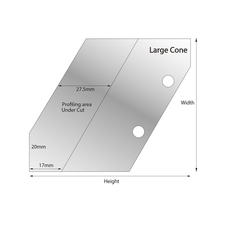 68 x 84 x 4 mm Large Cone Limiter HSS