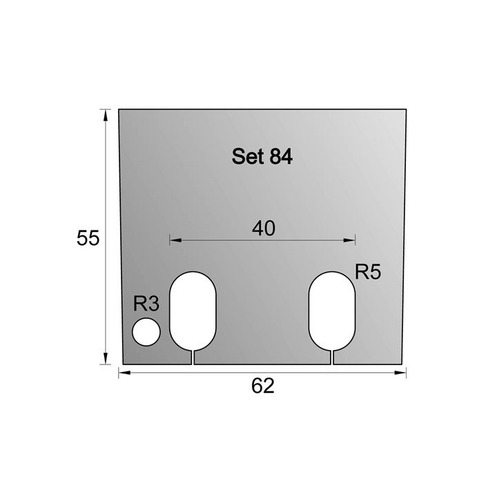 62 x 55 x 6 mm Wadkin Set 84 Blank