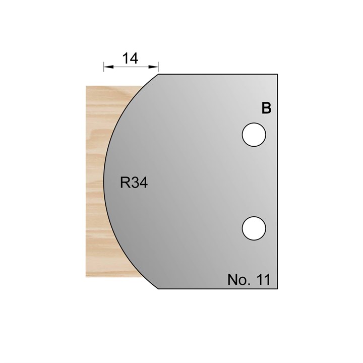 R34 Convex Profile Cutter in HSS - 11