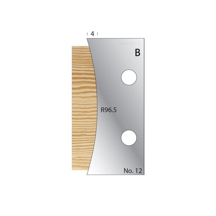 55 x 4mm (R96.5) Radius Profile Cutter in HSS - 12