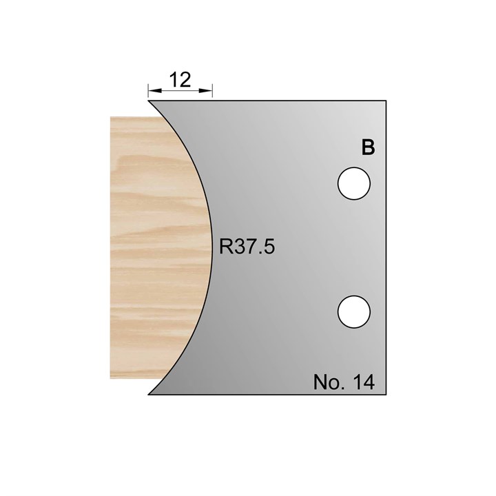 R37.5 Concave Profile Cutter in HSS - 14