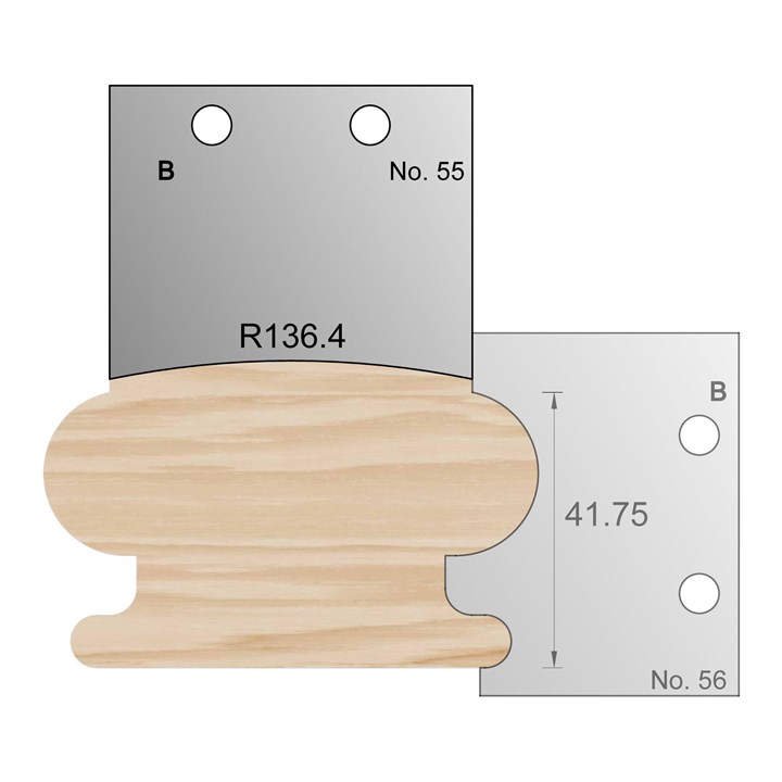 R136.4 Handrail Profile Cutter in HSS - 55