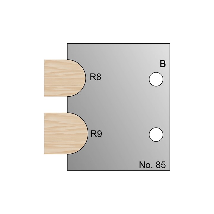 R8 & R9 Nosing Profile Cutter in HSS - 85