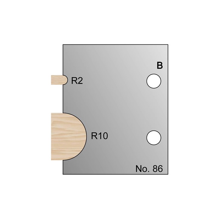 R2 & R10 Nosing Profile Cutter in HSS - 86