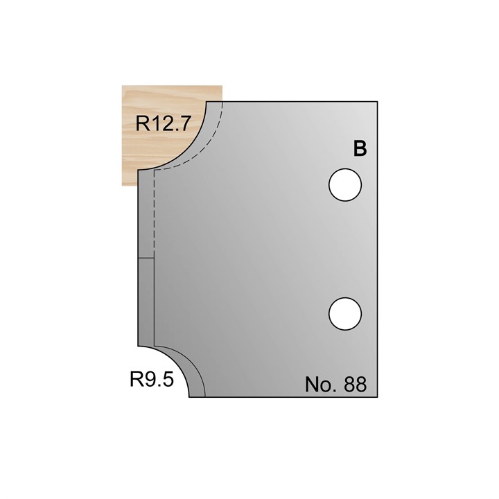 R12.7 & R9.5 Ovolo Profile Cutter in HSS - 88