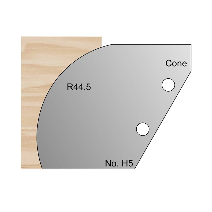R44.5 Cone Profile Cutter in HSS - H5
