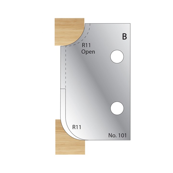 R11 Concave & Convex Profile Cutter in HSS 101