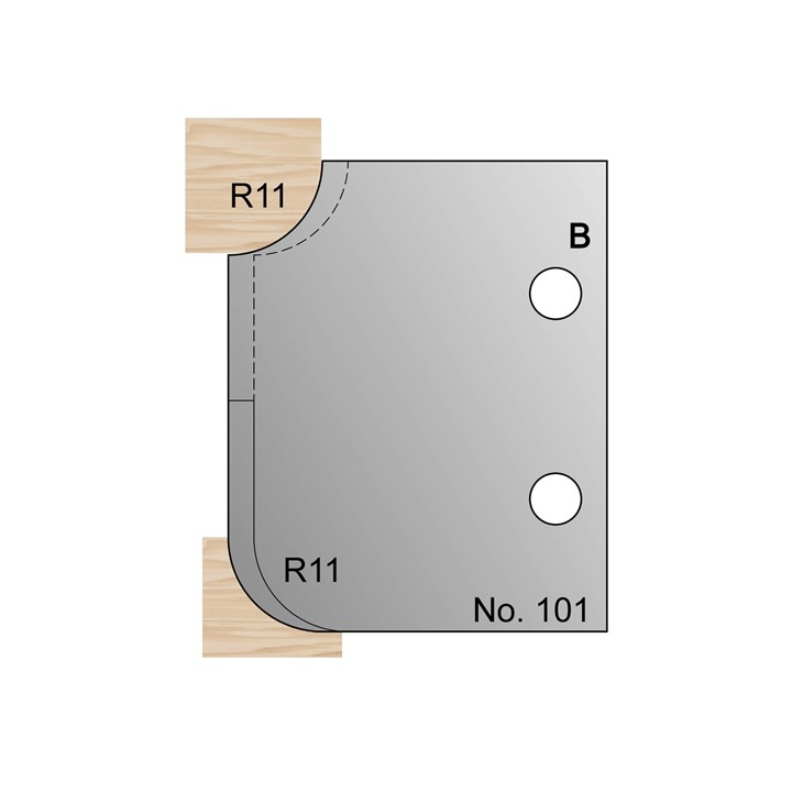 R11 Concave & Convex Profile Cutter in HSS - 101