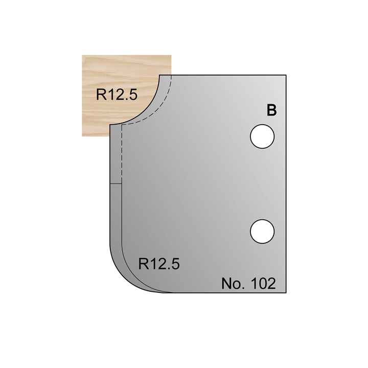 R12.5 Concave & Convex Profile Cutter in HSS - 102