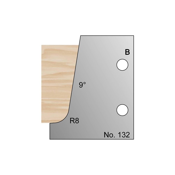 9 Degrees Bevel Profile Cutter in HSS - 132