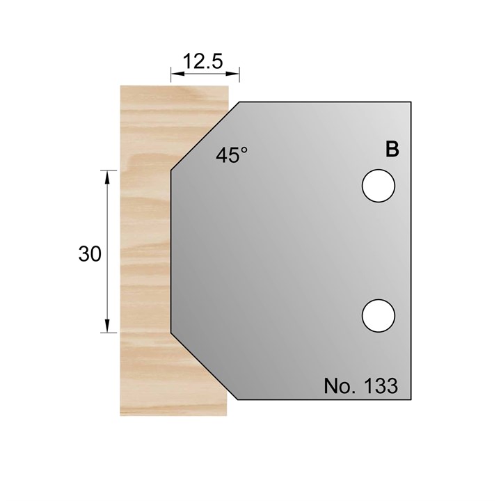 45 Degrees Bevel Profile Cutter in HSS - 133