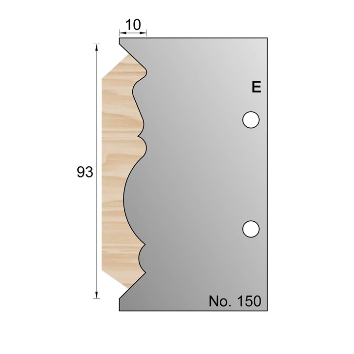 93 x 10mm Cornice Profile Cutter in HSS - 150
