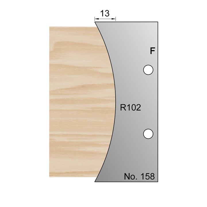 R102 Radius Profile Cutter in HSS - 158