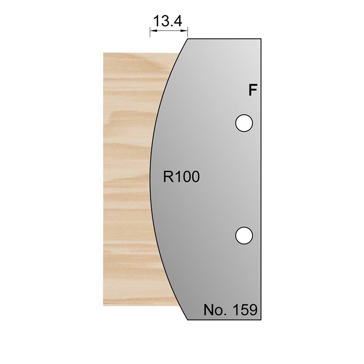 R100 Radius Profile Cutter in HSS - 159