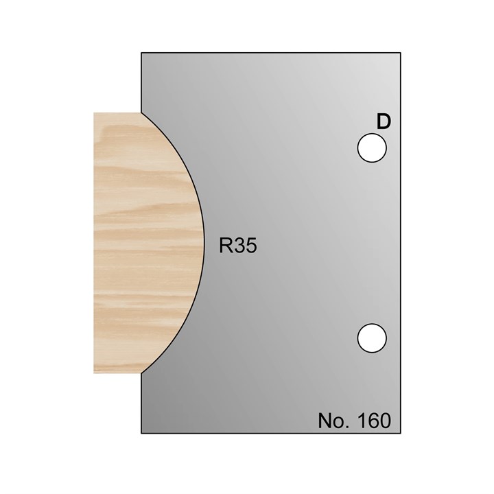 R35 Radius Profile Cutter in HSS - 160