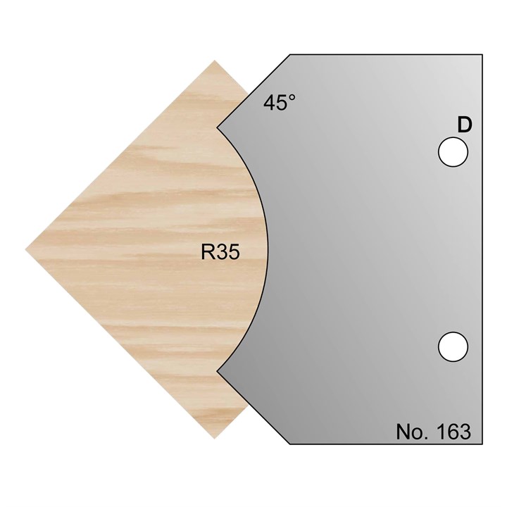 R35 Radius Profile Cutter in HSS - 163