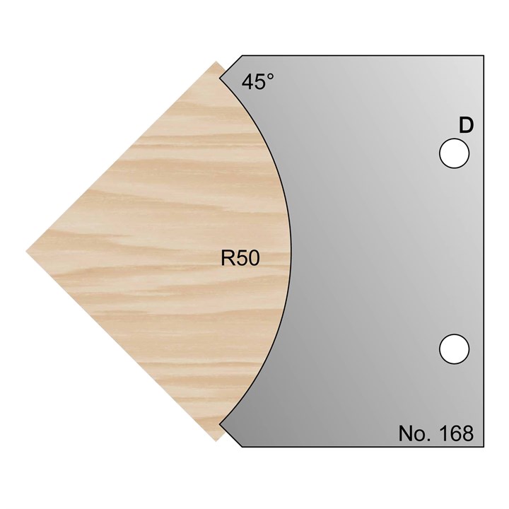 R50 Radius Profile Cutter in HSS - 168
