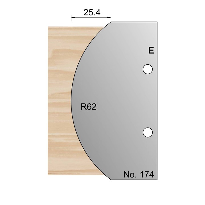 R62 Convex Profile Cutter in HSS - 174
