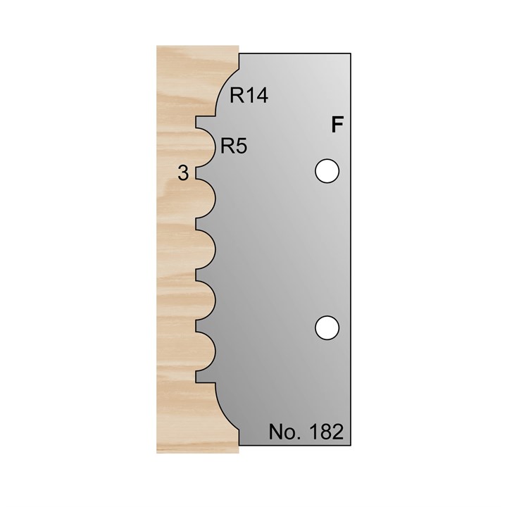 100 x 11mm Profile Cutter in HSS - 182