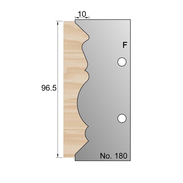 96.5 x 10mm Profile Cutter in HSS - 180