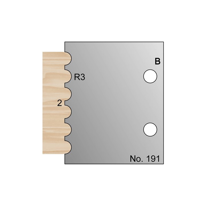 R3 w/ 2mm Quirk Reeding Profile Cutter in HSS - 191