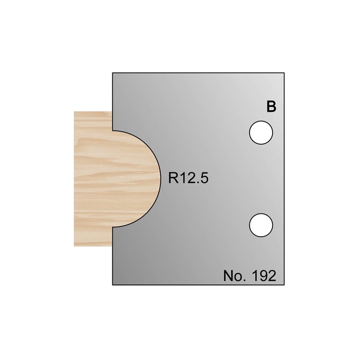 25mm Dia (R12.5) Nosing Profile Cutter in HSS - 192