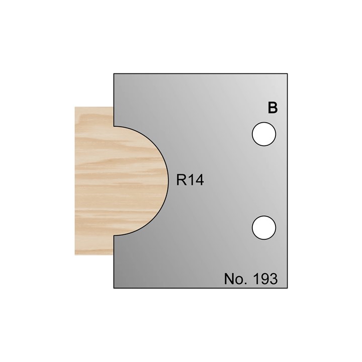 28mm Dia (R14) Nosing Profile Cutter in HSS - 193