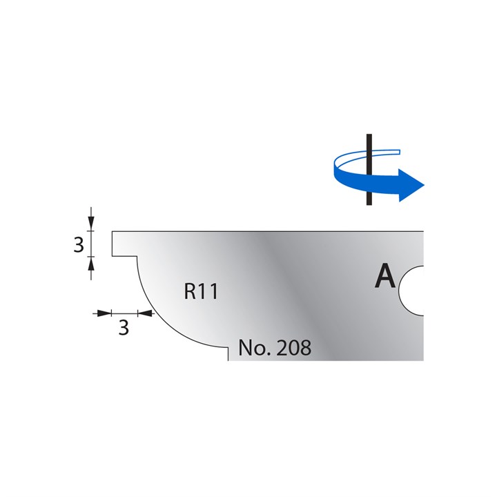 R11 w/ 3mm Quirk Scribe Cutter in HSS - 208