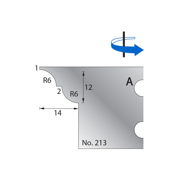 12 x 14mm (R6) w/ 1mm Quirk Scribe Cutter in HSS - 213