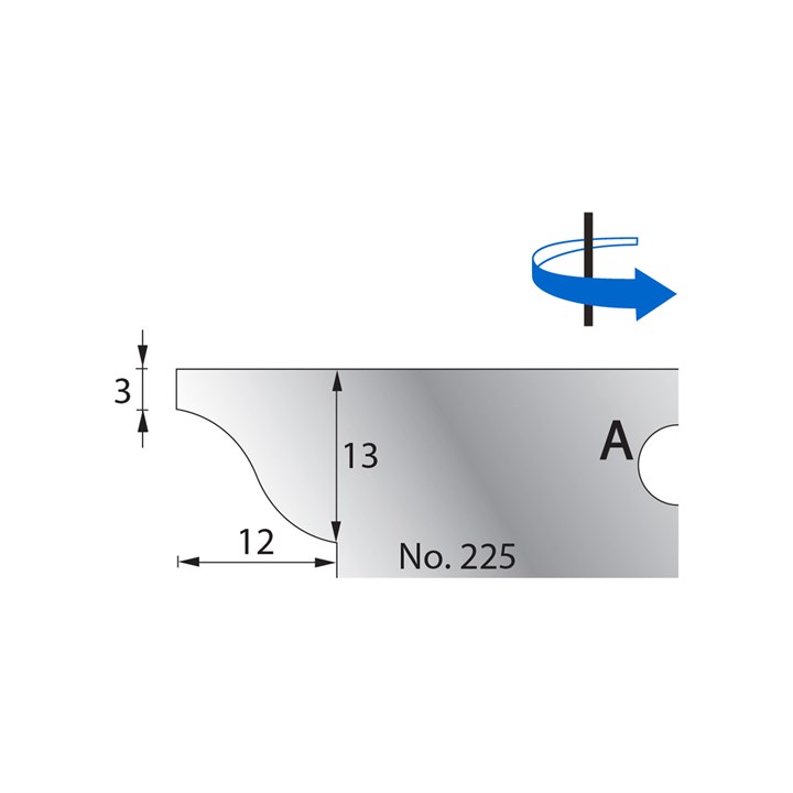 13 x 12mm w/ 3mm Quirk Scribe Cutter in HSS - 225