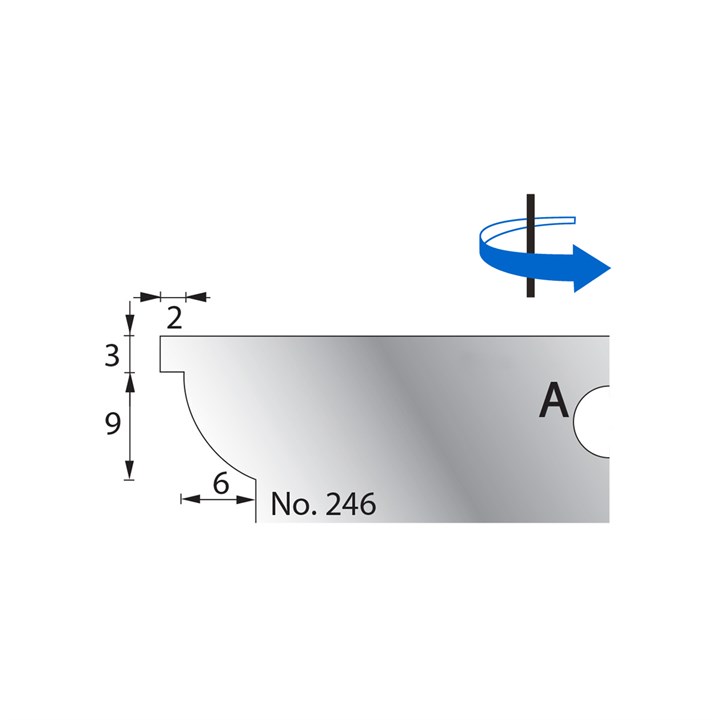 9 x 6mm w/ 3 x 2mm Quirk Scribe Cutter in HSS - 246