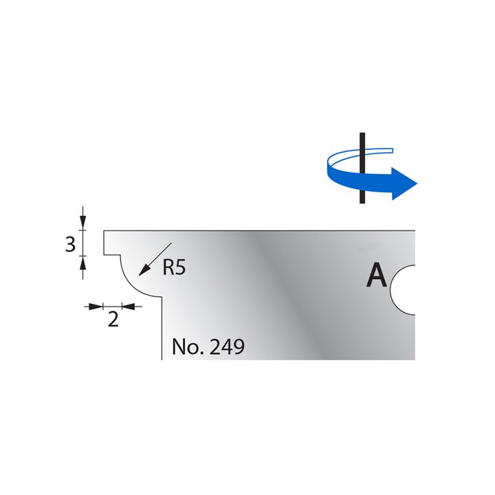 R5 w/ 3 x 2mm Quirk Scribe Cutter in HSS - 249