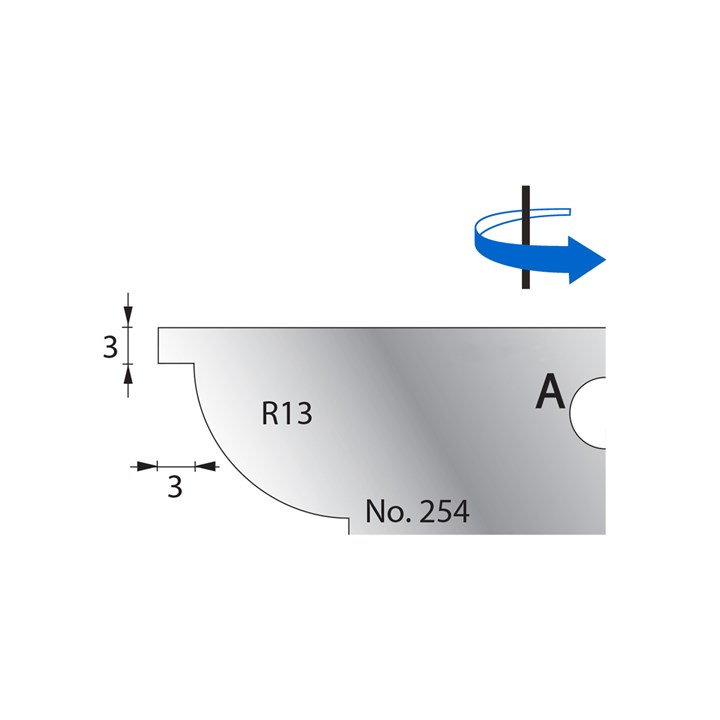 R13 w/ 3mm Quirk Scribe Cutter in HSS - 254