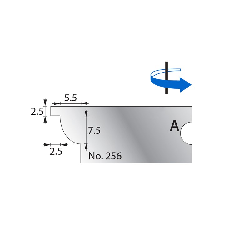 7.5 x 5.5mm w/ 2.5mm Quirk Scribe Cutter in HSS - 256