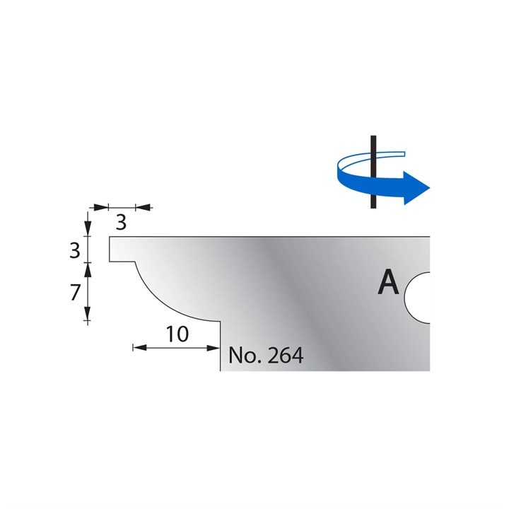 7 x 10mm w/ 3mm Quirk Scribe Cutter in HSS - 264