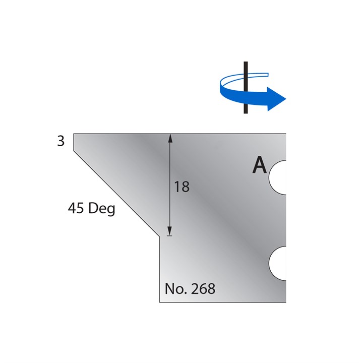 45 Degrees w/ 3mm Quirk Scribe Cutter in HSS - 268