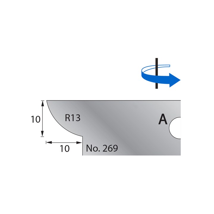 10 x 10mm (R13) Scribe Cutter in HSS - 269