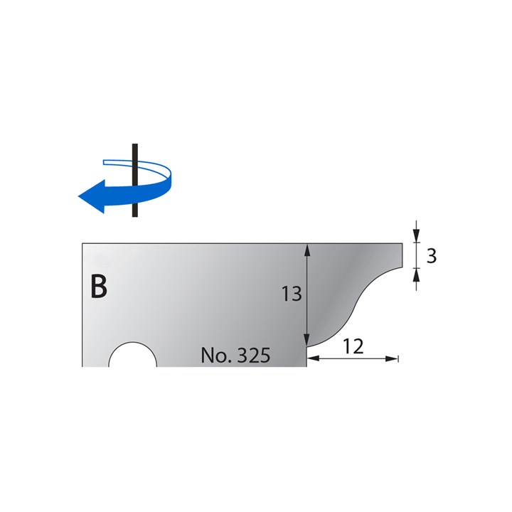 13 x 12mm w/ 3mm Quirk Scribe Cutter in HSS - 325