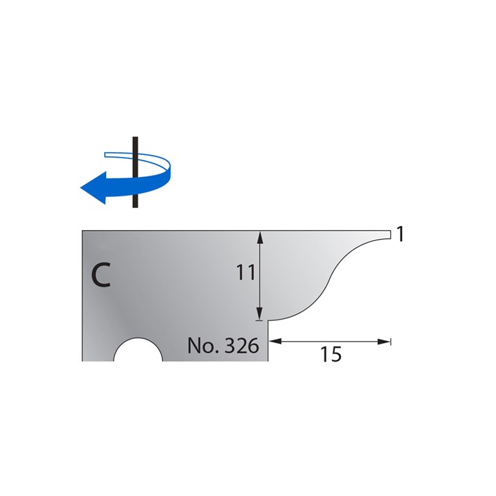 11 x 15mm w/ 1mm Quirk Scribe Cutter in HSS - 326